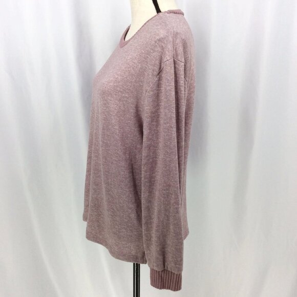 Born Top Womens Size Large Mauve Pink Long Sleeve Knit Lightweight Sweater - Picture 5 of 9